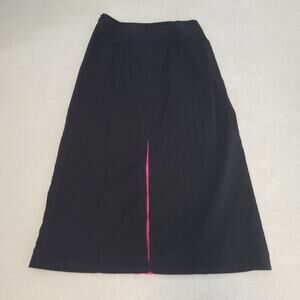 Harve Bernard vintage Y2K women's maxi skirt black Sz 14 Office Goth Emo grunge